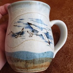 Otagiri Seagull Pottery Mug Cup